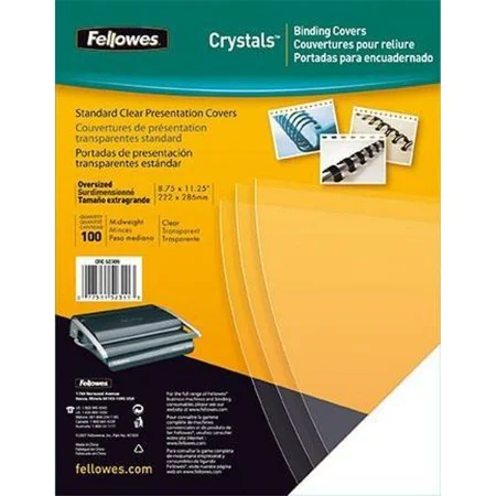 Copertine per rilegatura Fellowes Crystals Trasparente A4 PVC (100 Unità) di Fellowes, Copertine per rilegatrici - Rif: S8407...