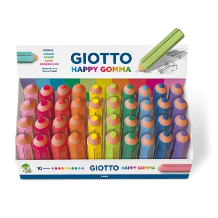 Eraser Giotto Happy Gomma Multicolour 40 Pieces by Giotto, Correction and erasers - Ref: S8408326, Price: 44,26 €, Discount: %