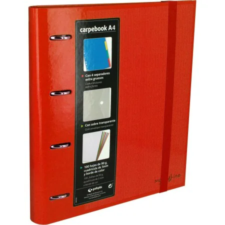 Ring binder Grafoplas Carpebook Red 32 x 28 x 4 cm by Grafoplas, Filing cabinets - Ref: S8408845, Price: 14,83 €, Discount: %