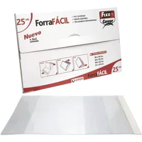 Forro Adhesivo para Libros Grafoplas Ajustable Solapa Transparente PVC 25 Piezas 28 x 53 cm de Grafoplas, Protectores de libr...