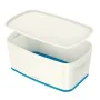 Storage Box Leitz MyBox WOW With lid Blue Small White ABS 31,8 x 12,8 x 19,1 cm by Leitz, File classifiers and storage - Ref:...