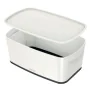 Storage Box with Lid Leitz MyBox WOW White Black ABS 31,8 x 12,8 x 19,1 cm by Leitz, File classifiers and storage - Ref: S841...