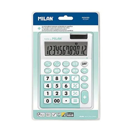 Calculatrice Milan Blanc Turquoise de Milan, Calculatrices de bureau - Réf : S8413121, Prix : 14,94 €, Remise : %