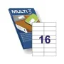 Printer Labels MULTI 3 4708 105 x 37mm White Upright 100 Sheets 105 x 37 mm by MULTI 3, Adhesive labels and stickers - Ref: S...