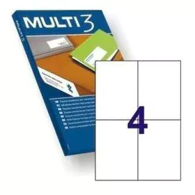 Drucker-Etiketten MULTI 3 Weiß gerade 100 Blatt 105 x 148 mm (4 Stück) von MULTI 3, Klebeetiketten und Aufkleber - Ref: S8413...