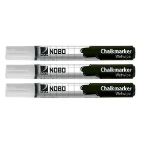 Flüssige Kreidemarker Nobo Weiß (3 Stücke) von Nobo, Weißwandstifte - Ref: S8413730, Preis: 10,38 €, Rabatt: %