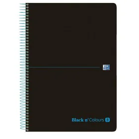 Notebook Oxford European Book Black & Colours Black Turquoise A4 5 Pieces by Oxford, Wirebound Notebooks - Ref: S8414356, Pri...