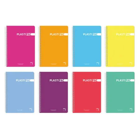 Cahier Pacsa Plastipac Multicouleur Din A4 5 Pièces 80 Volets de Pacsa, Cahiers à spirales - Réf : S8414649, Prix : 15,61 €, ...