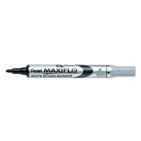 Pennarelli a gesso liquido Pentel Maxiflo MWL-5S Nero (12 Pezzi) di Pentel, Marcatori cancellabili a secco e liquidi - Rif: S...