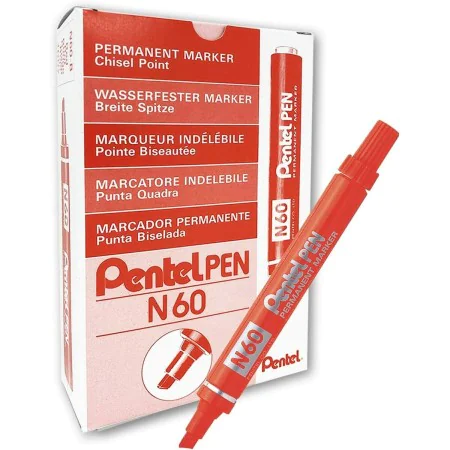 Permanent marker Pentel N60 Red 12 Pieces by Pentel, Permanent Markers & Marker Pens - Ref: S8414986, Price: 18,31 €, Discoun...