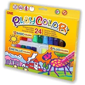 Painting set Playcolor Basic Metallic Fluor Multicolour 24 Pieces by Playcolor, Paints - Ref: S8415574, Price: 16,88 €, Disco...