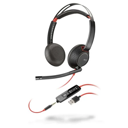 Headphones with Microphone Poly 207576-201 Black Red by Poly, PC Headsets - Ref: S8415672, Price: 89,84 €, Discount: %