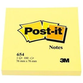 Notes Adhésives Post-it CANARY YELLOW Jaune 7,6 x 7,6 cm 24 Pièces 76 x 76 mm de Post-it, Feuillets autocollants - Réf : S841...