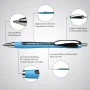 Pen Schneider SLIDER RAVE XB Blue Rechargeable Black (5 Pieces) by Schneider, Retractable Ballpoint Pens - Ref: S8417281, Pri...