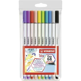 Marker-Set Stabilo Pen 68 Brush 10 Stücke Bunt von Stabilo, Fineliner - Ref: S8417610, Preis: 15,89 €, Rabatt: %