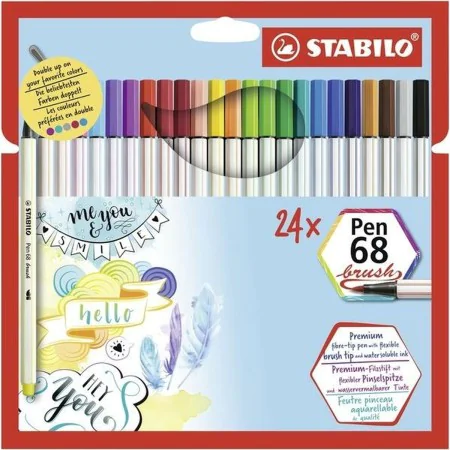 Ensemble de Marqueurs Stabilo Pen 68 brush Coffret Multicouleur de Stabilo, Stylos feutre - Réf : S8417612, Prix : 32,95 €, R...