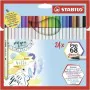 Conjunto de Canetas de Feltro Stabilo Pen 68 brush Estojo Multicolor de Stabilo, Marcadores de ponta fina - Ref: S8417612, Pr...