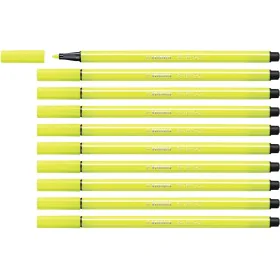 Felt-tip pens Stabilo Pen 68 Fluorescent Yellow (10 Pieces) by Stabilo, Fineliners - Ref: S8417615, Price: 11,06 €, Discount: %