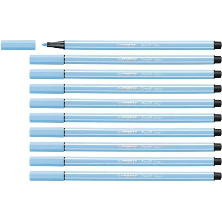 Filzstifte Stabilo Pen 68 Fluoreszierend Blau (10 Stücke) von Stabilo, Fineliner - Ref: S8417616, Preis: 10,61 €, Rabatt: %