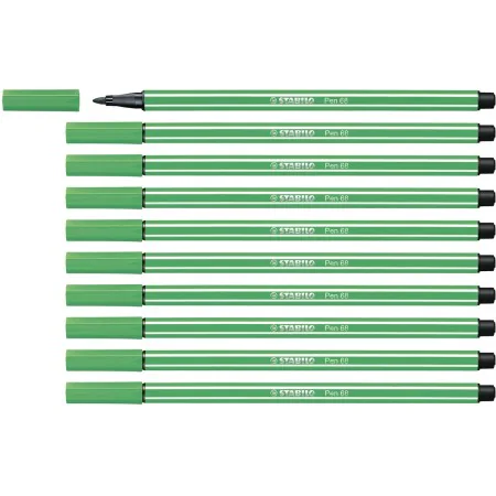 Rotuladores Stabilo Pen 68 Verde (10 Peças) de Stabilo, Marcadores de ponta fina - Ref: S8417633, Preço: 11,06 €, Desconto: %