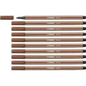 Rotuladores Stabilo Pen 68 Sanguina Castanho (10 Peças) de Stabilo, Marcadores de ponta fina - Ref: S8417634, Preço: 11,06 €,...