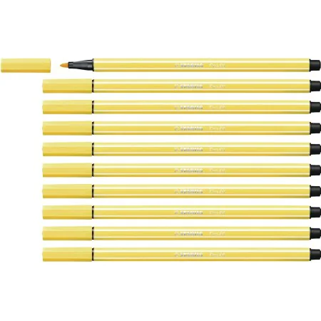 Feutres Stabilo Pen 68 Jaune (10 Pièces) de Stabilo, Stylos feutre - Réf : S8417638, Prix : 10,61 €, Remise : %