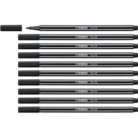 Felt-tip pens Stabilo Pen 68 Black (10 Pieces) by Stabilo, Fineliners - Ref: S8417640, Price: 10,61 €, Discount: %