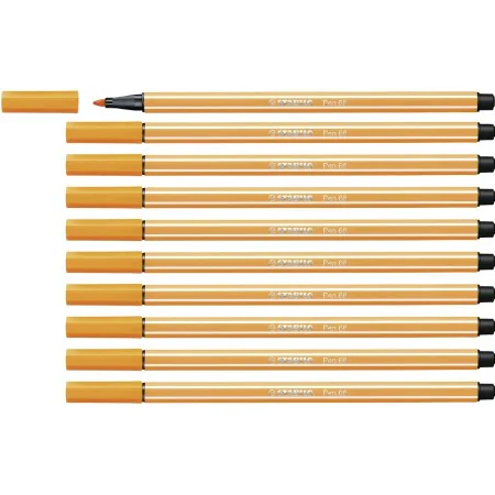 Pennarelli Stabilo Pen 68 Arancio (10 Pezzi) di Stabilo, Penne a punta porosa - Rif: S8417645, Prezzo: 10,61 €, Sconto: %