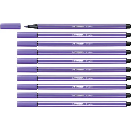 Felt-tip pens Stabilo Pen 68 Violet (10 Pieces) by Stabilo, Fineliners - Ref: S8417646, Price: 10,61 €, Discount: %