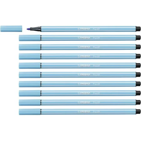 Felt-tip pens Stabilo Pen 68 Celeste (10 Pieces) by Stabilo, Fineliners - Ref: S8417648, Price: 11,06 €, Discount: %