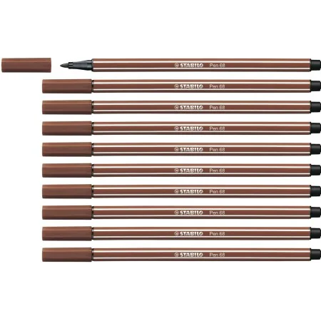 Felt-tip pens Stabilo Pen 68 Brown (10 Pieces) by Stabilo, Fineliners - Ref: S8417652, Price: 11,06 €, Discount: %