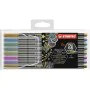 Conjunto de Canetas de Feltro Stabilo Pen 68 metallic 8 Peças Multicolor de Stabilo, Marcadores de ponta fina - Ref: S8417666...