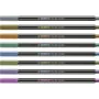 Conjunto de Canetas de Feltro Stabilo Pen 68 metallic 8 Peças Multicolor de Stabilo, Marcadores de ponta fina - Ref: S8417666...