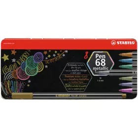 Set of Felt Tip Pens Stabilo Pen 68 Metallic 8 Pieces Multicolour by Stabilo, Fineliners - Ref: S8417667, Price: 17,62 €, Dis...