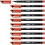 Permanent marker Stabilo OHPen Red 10 Pieces by Stabilo, Permanent Markers & Marker Pens - Ref: S8417731, Price: 10,66 €, Dis...