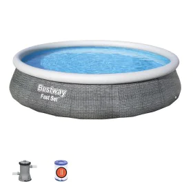 Piscine gonflable Bestway Gris 7340 L 396 x 84 cm de Bestway, Piscines gonflables - Réf : D1400455, Prix : 135,34 €, Remise : %