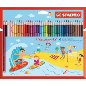 crayons de couleurs pour aquarelle Stabilo Aquacolor Multicouleur 36 Pièces de Stabilo, Matériel de dessin - Réf : S8417801, ...