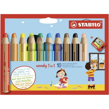 Colouring pencils Stabilo Woody 3-in-1 Multicolour by Stabilo, Drawing materials - Ref: S8417836, Price: 18,02 €, Discount: %