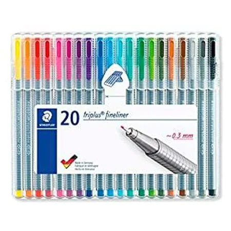 Ensemble de Marqueurs Staedtler 20 Triplus Fineliner 334 de Staedtler, Stylos feutre - Réf : S8417952, Prix : 20,06 €, Remise...