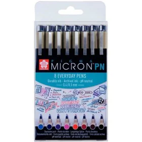 Conjunto de Canetas de Feltro Talens Sakura Pigma Micron PN 8 Peças Multicolor de Talens Sakura, Marcadores de ponta fina - R...