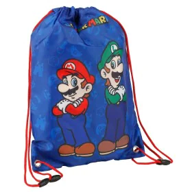 Backpack with Strings Super Mario & Luigi Blue 40 x 29 cm by Super Mario, School Bags - Ref: S8418698, Price: 10,02 €, Discou...