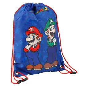 Rucksacktasche mit Bändern Super Mario & Luigi Blau 40 x 29 cm von Super Mario, Schulranzen - Ref: S8418698, Preis: 6,67 €, R...