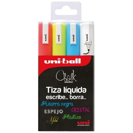 Set de Rotuladores Uni-Ball PWE-5M Pizarra blanca (4 Piezas) de Uni-Ball, Rotuladores para pizarra - Ref: S8418919, Precio: 1...