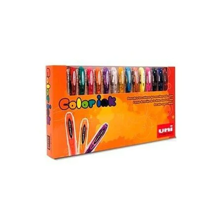 Set di Penne Uni-Ball Rollerball Signo UM-120 Multicolore 15 Pezzi 0,5 mm di Uni-Ball, Penne roller a inchiostro liquido - Ri...