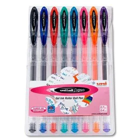 Ensemble de Stylos Uni-Ball Rollerball Signo UM-120 Multicouleur 0,5 mm de Uni-Ball, Stylos à bille à encre liquide - Réf : S...