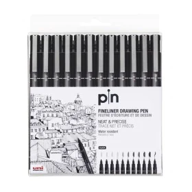 Marker-Set Uni-Ball PIN-200(S) Schwarz 12 Stücke Permanent von Uni-Ball, Permanent-Marker - Ref: S8419070, Preis: 16,81 €, Ra...