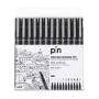 Set di Pennarelli Uni-Ball PIN-200(S) Nero 12 Pezzi Permanente di Uni-Ball, Pennarelli indelebili e marcatori - Rif: S8419070...