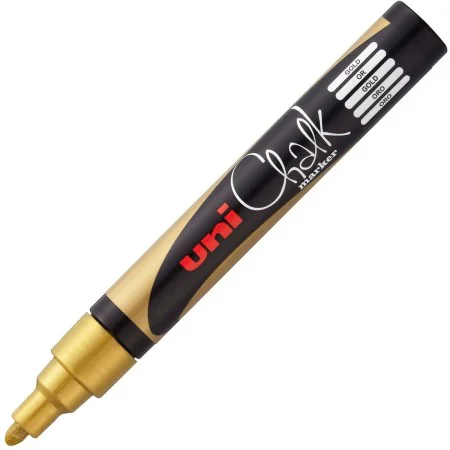 Liquid chalk marker Uni-Ball PWE-5M Golden (6 Pieces) by Uni-Ball, Dry Erase & Wet Erase Markers - Ref: S8419171, Price: 18,2...