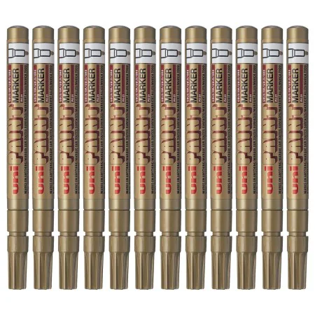 Permanent marker Uni-Ball Paint PX-21L Golden 12 Pieces by Uni-Ball, Permanent Markers & Marker Pens - Ref: S8419280, Price: ...