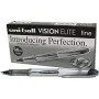 Liquid ink pen Uni-Ball Vision Elite UB-200 Black 0,6 mm (12 Pieces) by Uni-Ball, Liquid Ink Rollerball Pens - Ref: S8419288,...